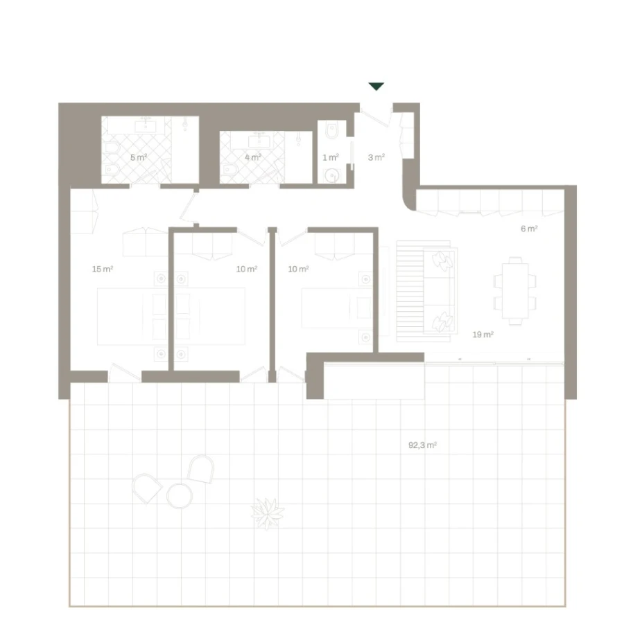 Apartamento T3 para Venda em Santa Marinha e São Pedro da Afurada Planta 1