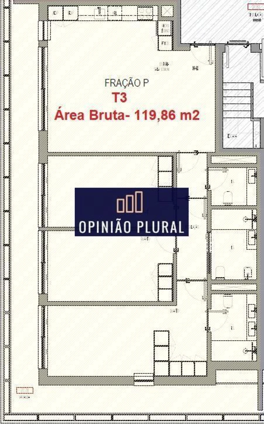 Apartamento T3 para Venda em Madalena Foto 16