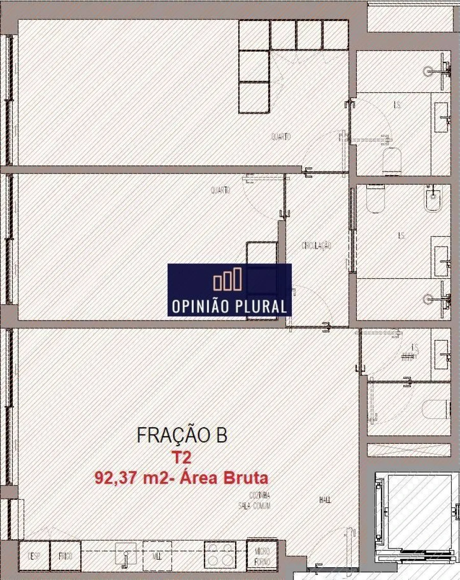 Apartamento T2 para Venda em Madalena Foto 16