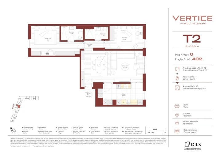 Apartamento T2 para Venda em Areeiro Planta 1