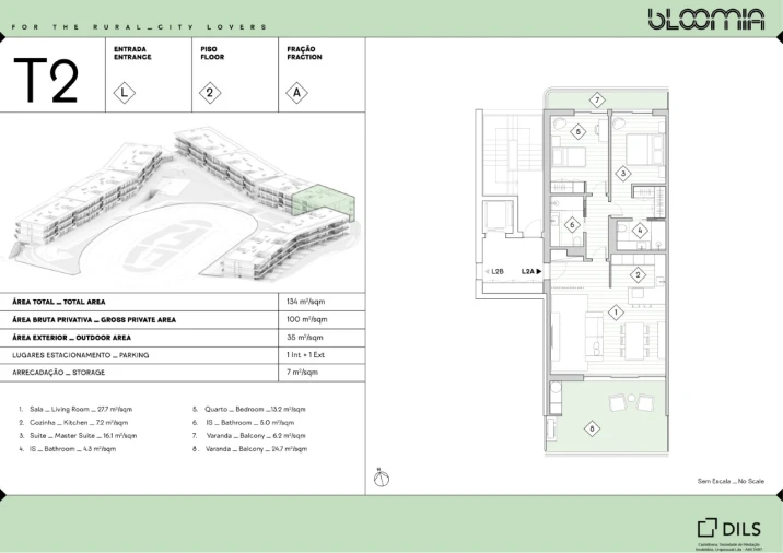 Apartamento T2 para Venda em Queluz e Belas Planta 1