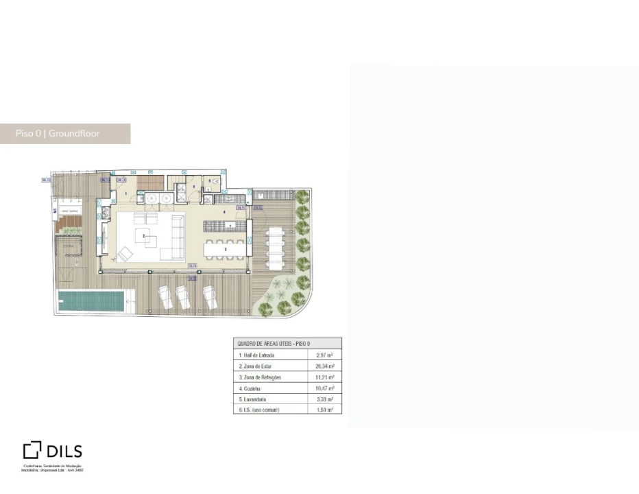 Moradia T3 para Venda em Comporta Planta 4