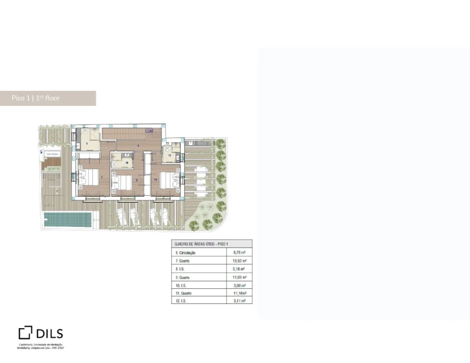 Moradia T3 para Venda em Comporta Planta 5