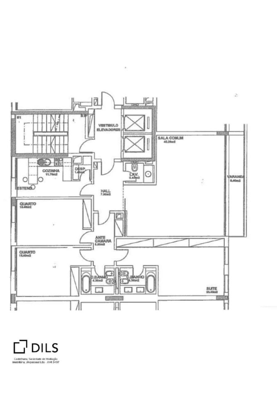 Apartamento T3 para Venda em Estrela Planta 1