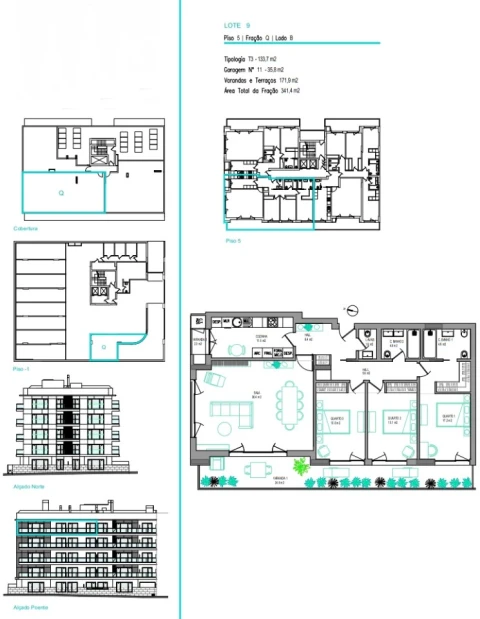 Apartamento T3 para Venda em Carcavelos e Parede