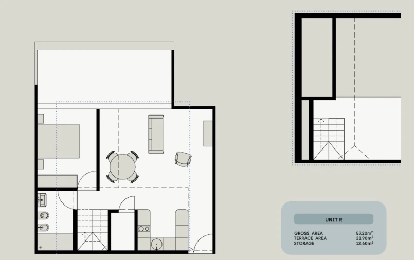 Apartamento T1 para Venda em Santa Marinha e São Pedro da Afurada Planta 1