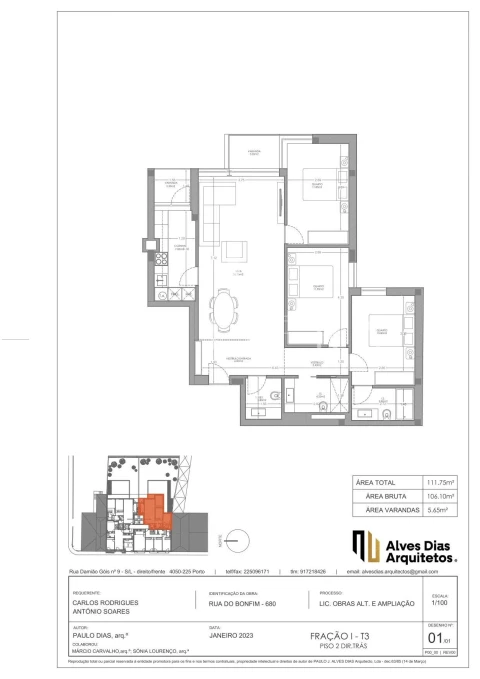 Apartamento T3 para Venda em Bonfim
