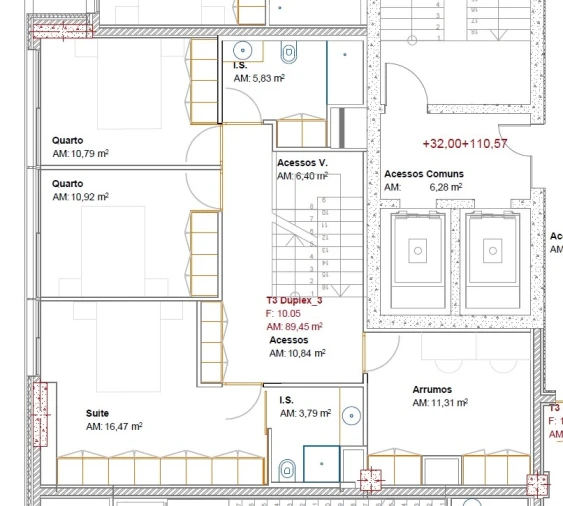 Apartamento T3 para Venda em Ramalde Planta 2