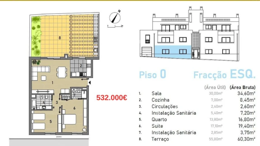 Apartamento T2 para Venda em Moncarapacho e Fuseta