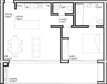 Apartamento T1 para Venda em Santo Antonio
