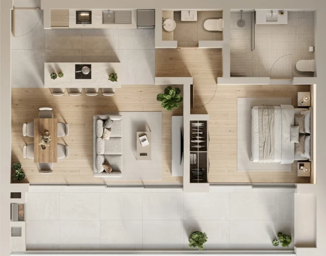 Apartamento T1 para Venda em Santo Antonio Planta 1