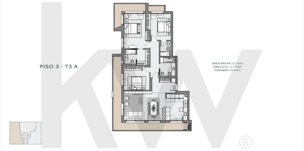 Apartamento T3 para Venda em Vialonga Foto 5