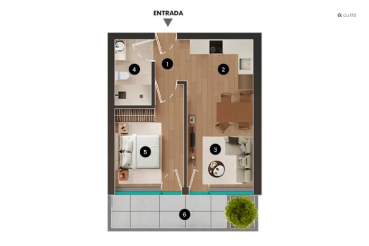 Apartamento T1 para Venda em Penafiel Planta 1