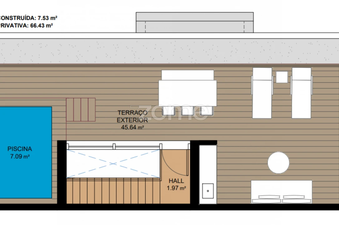 Apartamento T3 para Venda em Porto Covo Planta 2