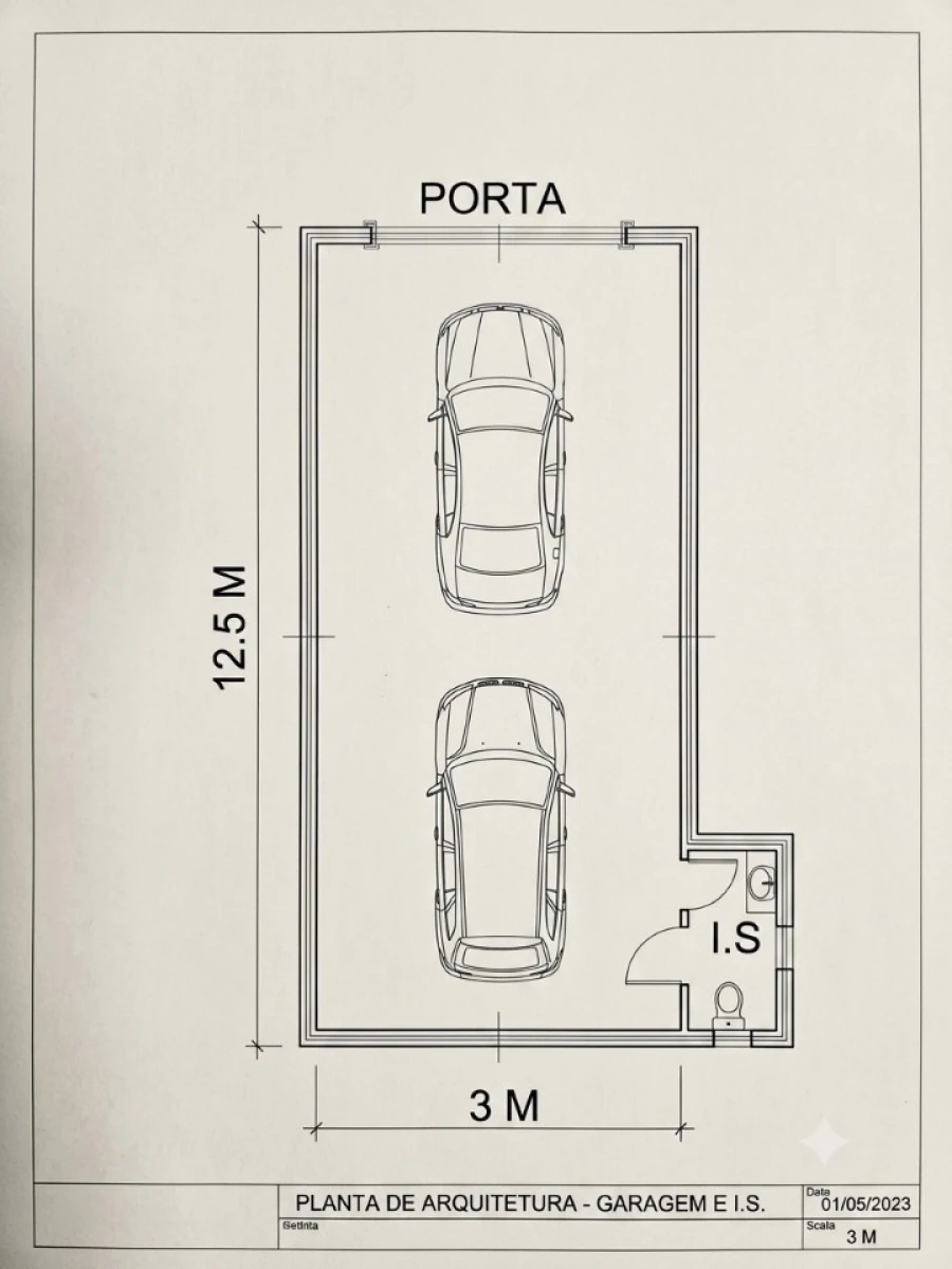 Garagem para Venda em Santa Maria e São Miguel, São Martinho, São Pedro Penaferrim Planta 1