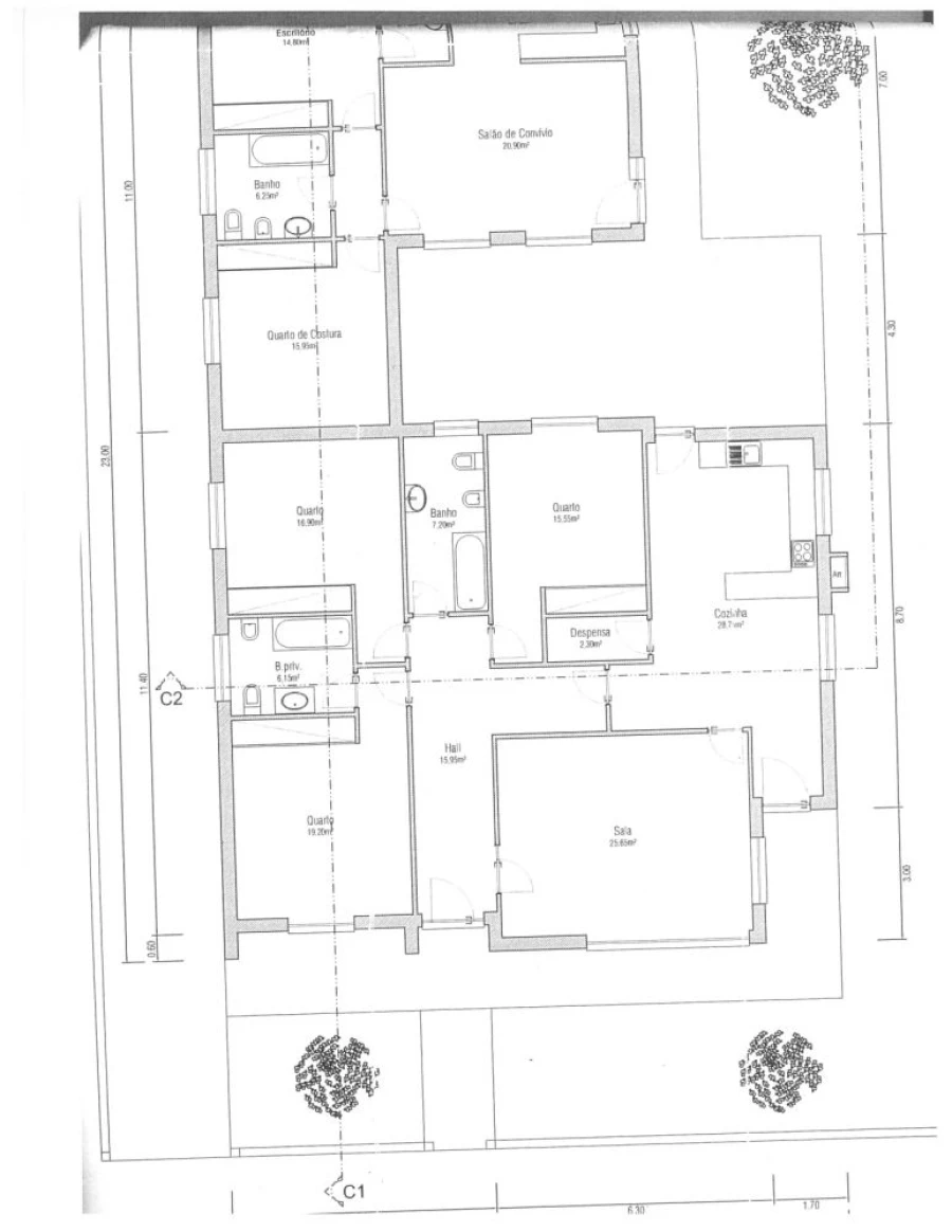 Apartamento T5 para Venda em Arrifana Planta 1