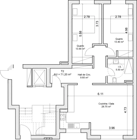 Apartamento T2 para Venda em Benavente