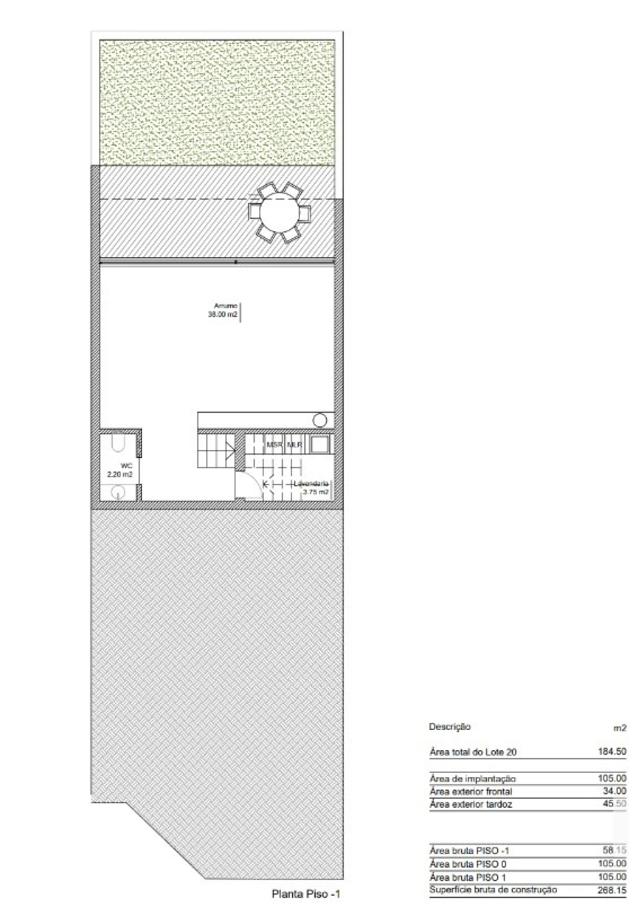 Moradia T3 para Venda em Fânzeres e São Pedro da Cova Planta 3