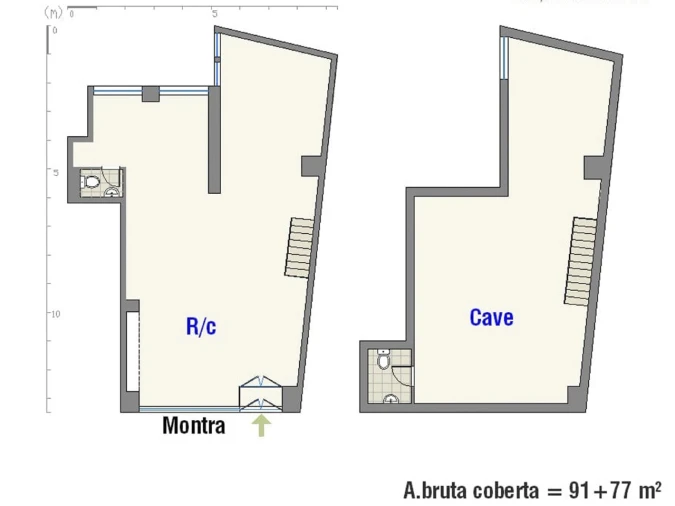 Loja para Arrendamento em Santo António Planta 1