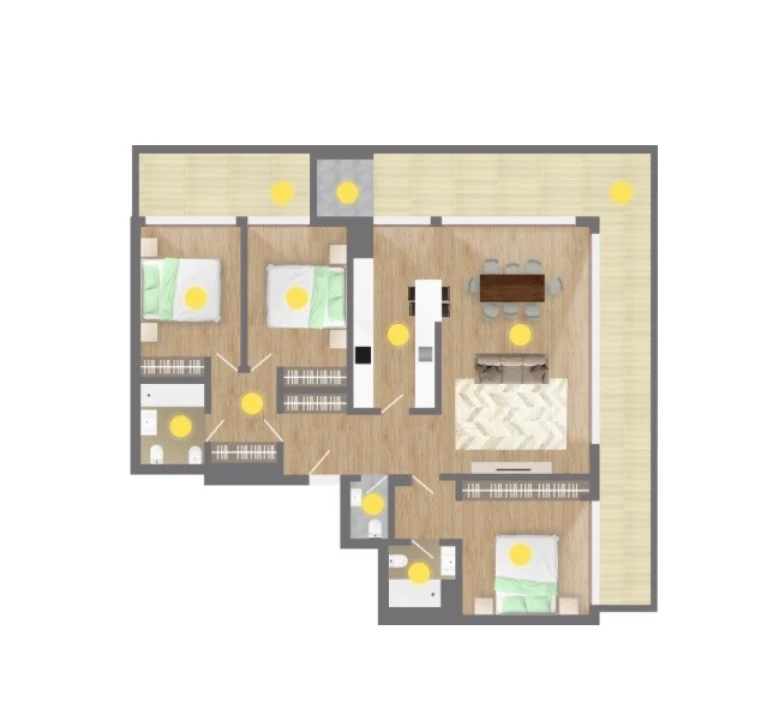 Apartamento T3 para Venda em Paranhos Planta 2