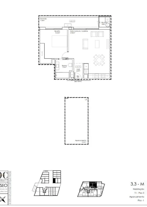 Apartamento T1 para Venda em Gulpilhares e Valadares
