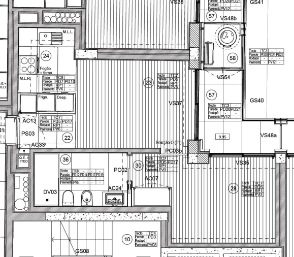 Apartamento T1 para Arrendamento em Mafamude e Vilar do Paraíso Planta 1