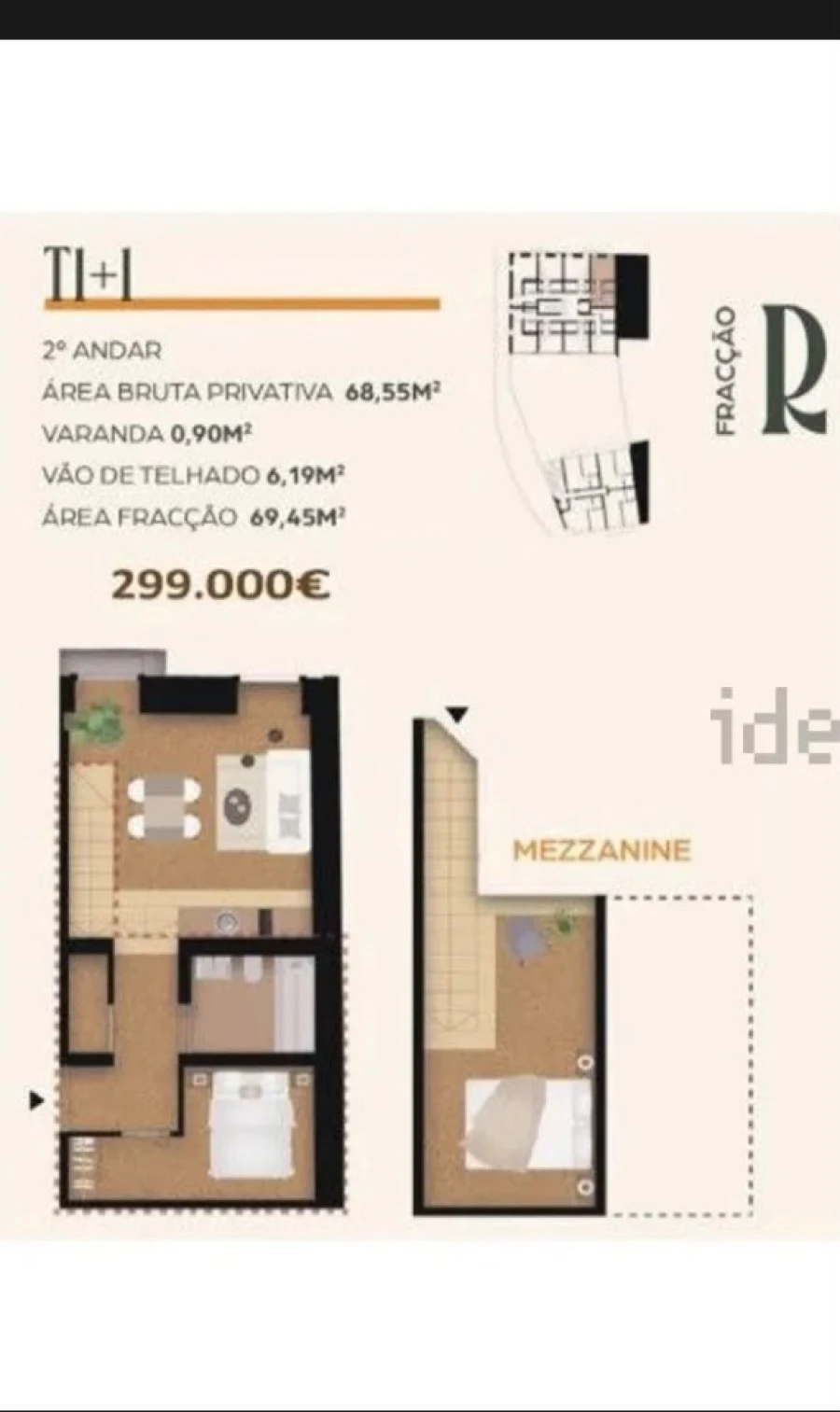Apartamento T1 para Venda em Paranhos Planta 1