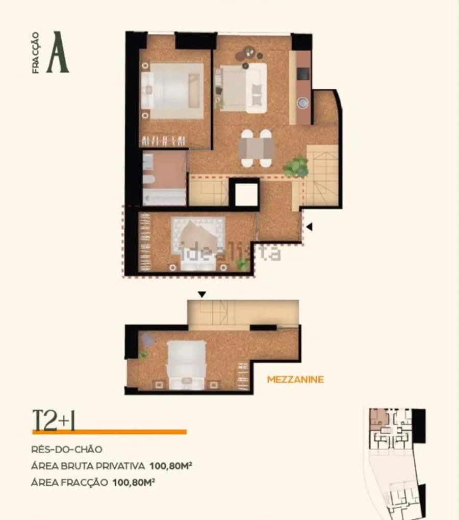 Apartamento T2 para Venda em Paranhos Planta 1