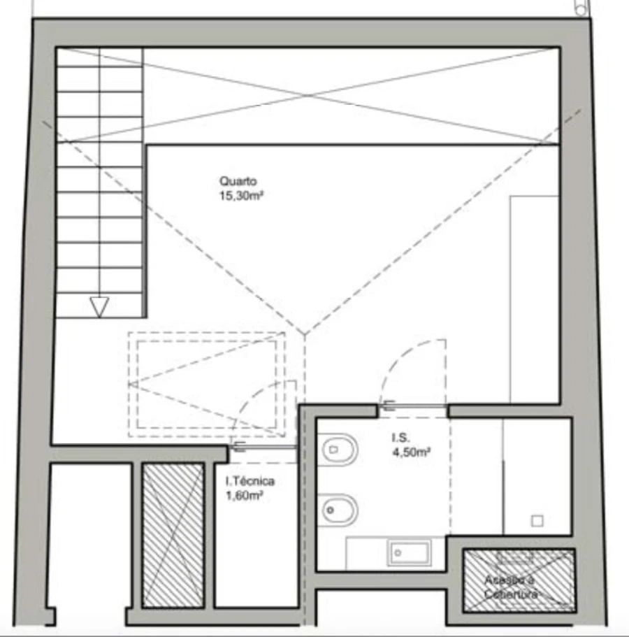 Apartamento T1 para Venda em Cedofeita, Santo Ildefonso, Sé, Miragaia, São Nicolau e Vitória Planta 2