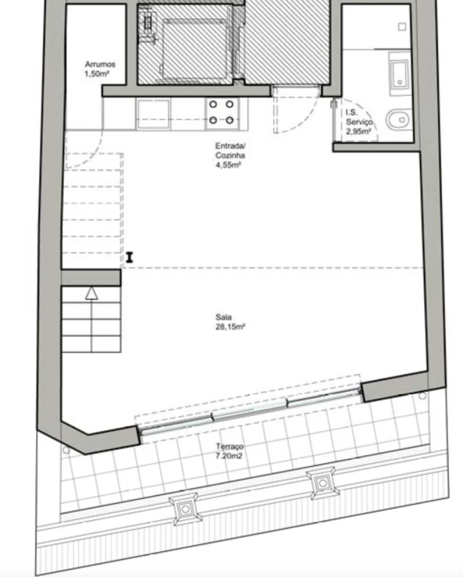 Apartamento T1 para Venda em Cedofeita, Santo Ildefonso, Sé, Miragaia, São Nicolau e Vitória Planta 1