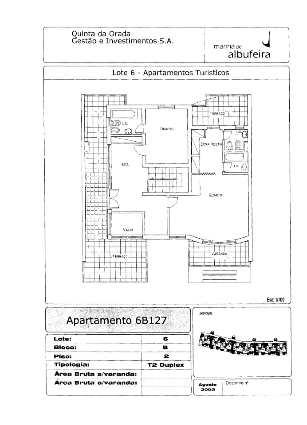 Apartamento T2 para Venda em Albufeira e Olhos de Água Planta 2