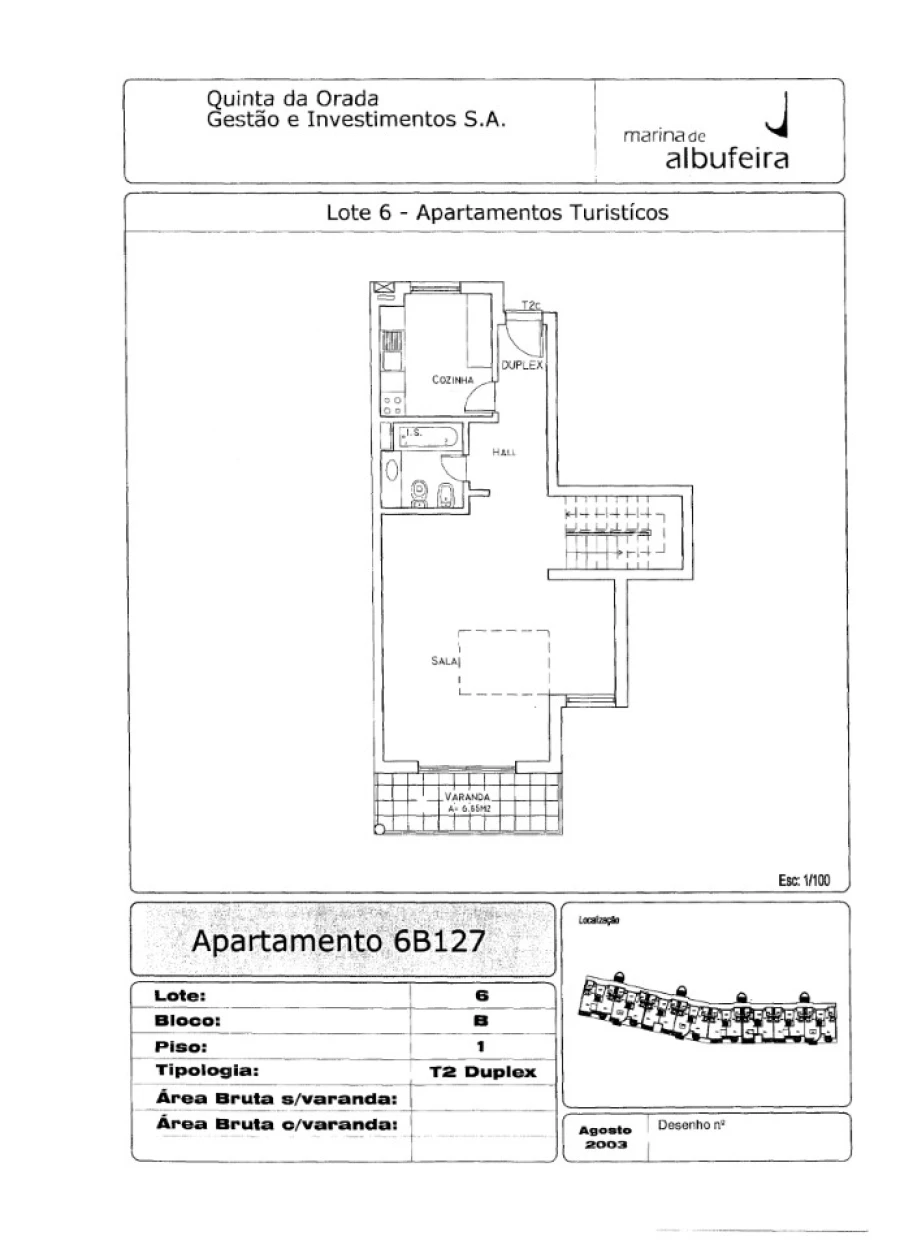 Apartamento T2 para Venda em Albufeira e Olhos de Água Planta 1
