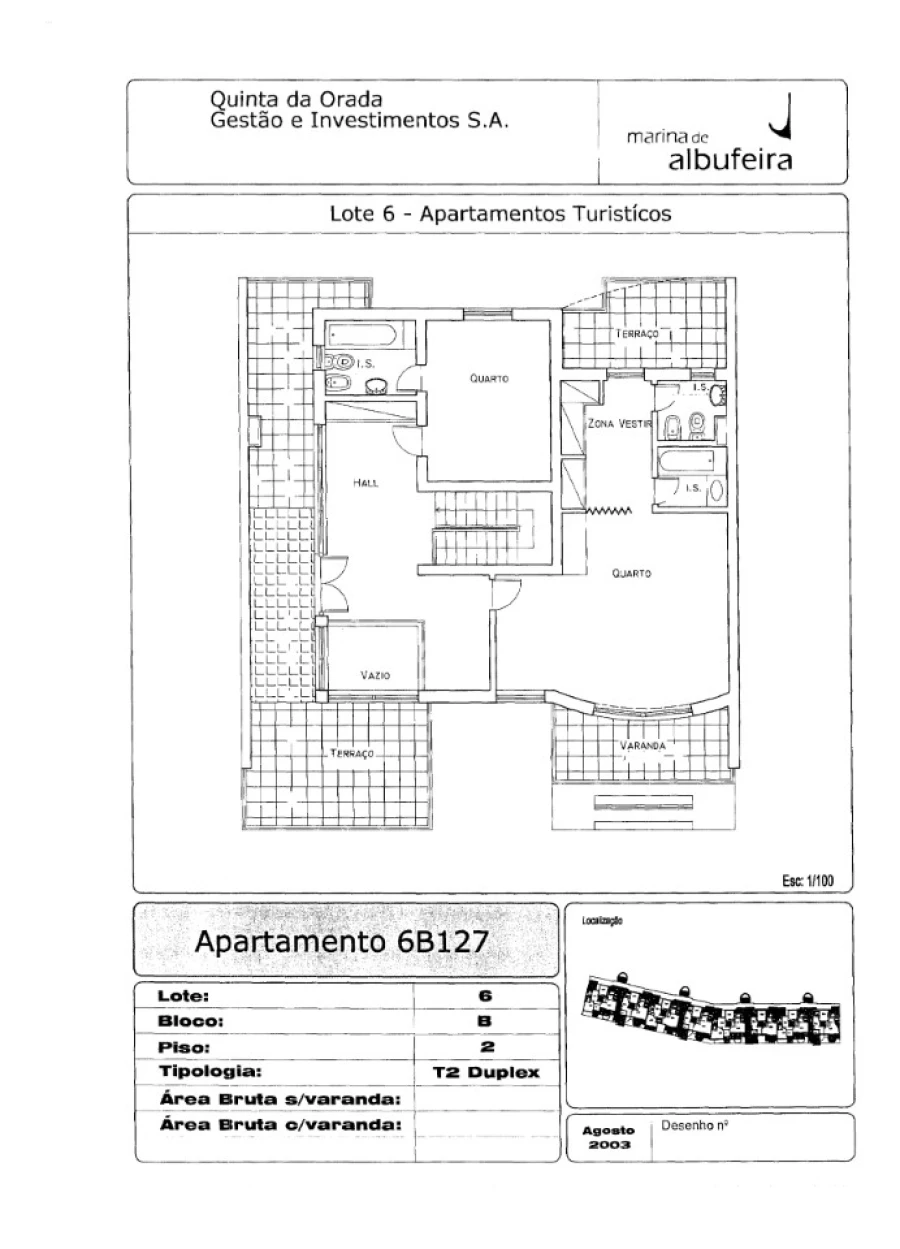 Apartamento T2 para Venda em Albufeira e Olhos de Água Planta 2