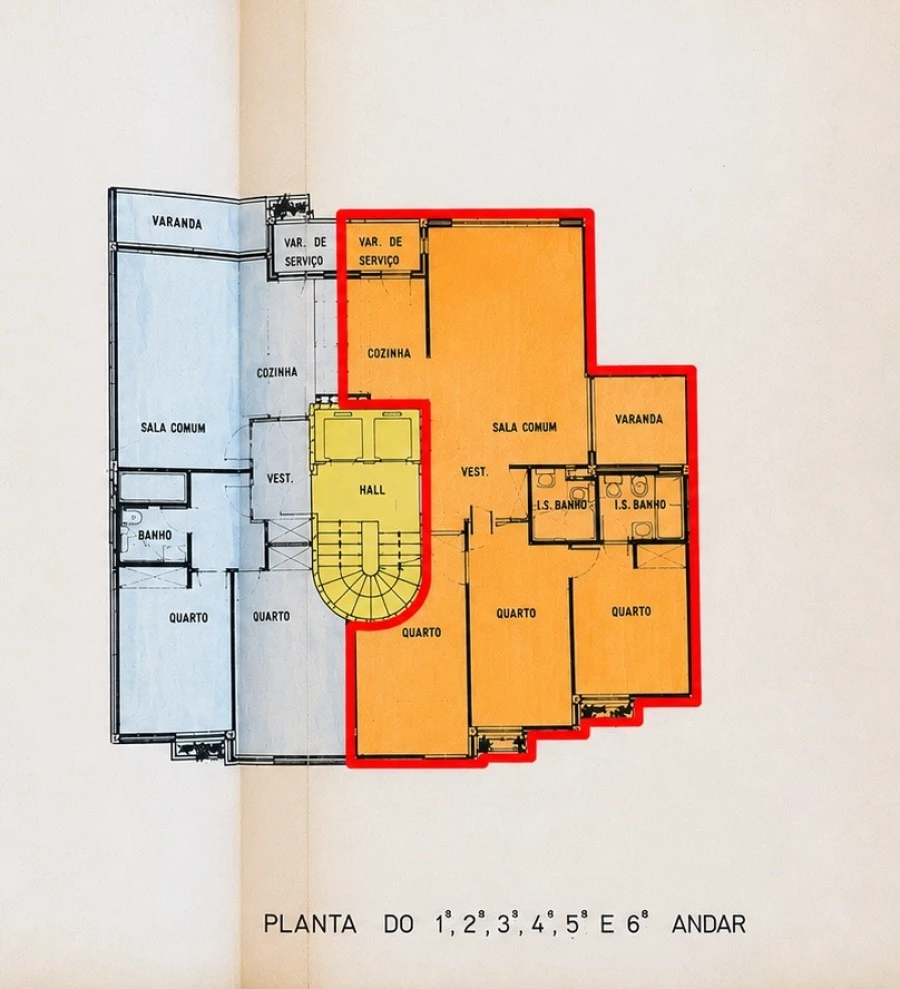 Apartamento T3 para Venda em Aguas Santas Planta 1