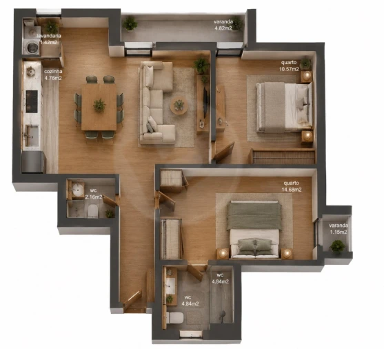 Apartamento T2 para Venda em Vila do Conde Foto 2
