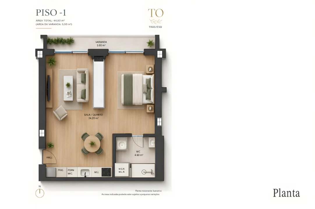 Apartamento para Venda em Cristelos, Boim e Ordem Planta 2
