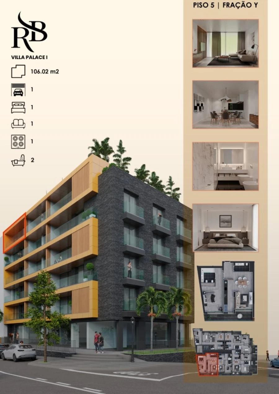 Apartamento T1 para Venda em Ribeira Brava Planta 1