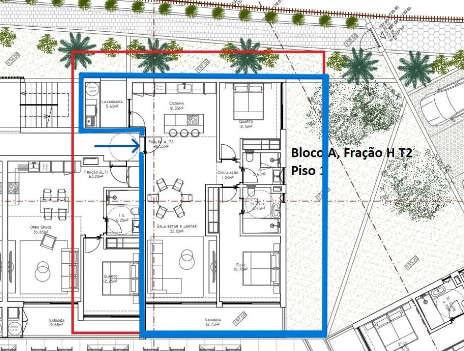 Apartamento T2 para Venda em Funchal (Santa Maria Maior) Planta 3