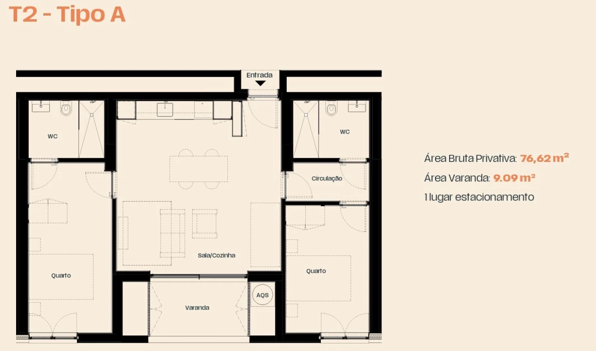 Apartamento T2 para Venda em Moreira Foto 10