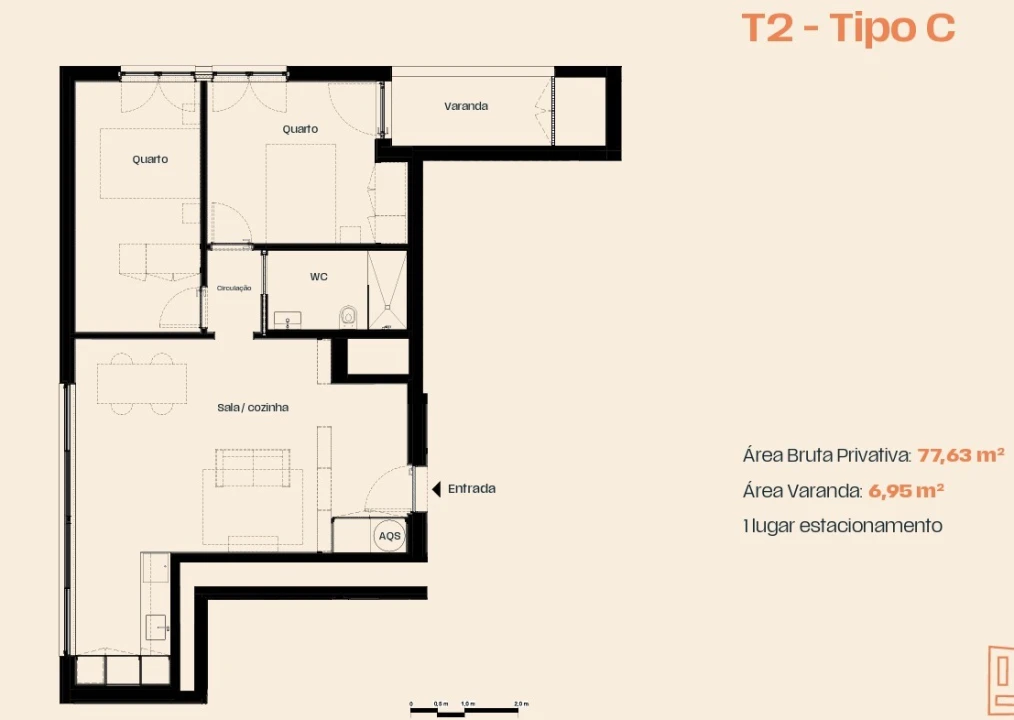 Apartamento T2 para Venda em Moreira Foto 12