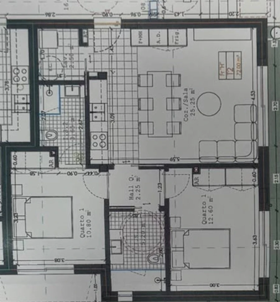 Apartamento T2 para Venda em Nogueira da Regedoura Planta 1