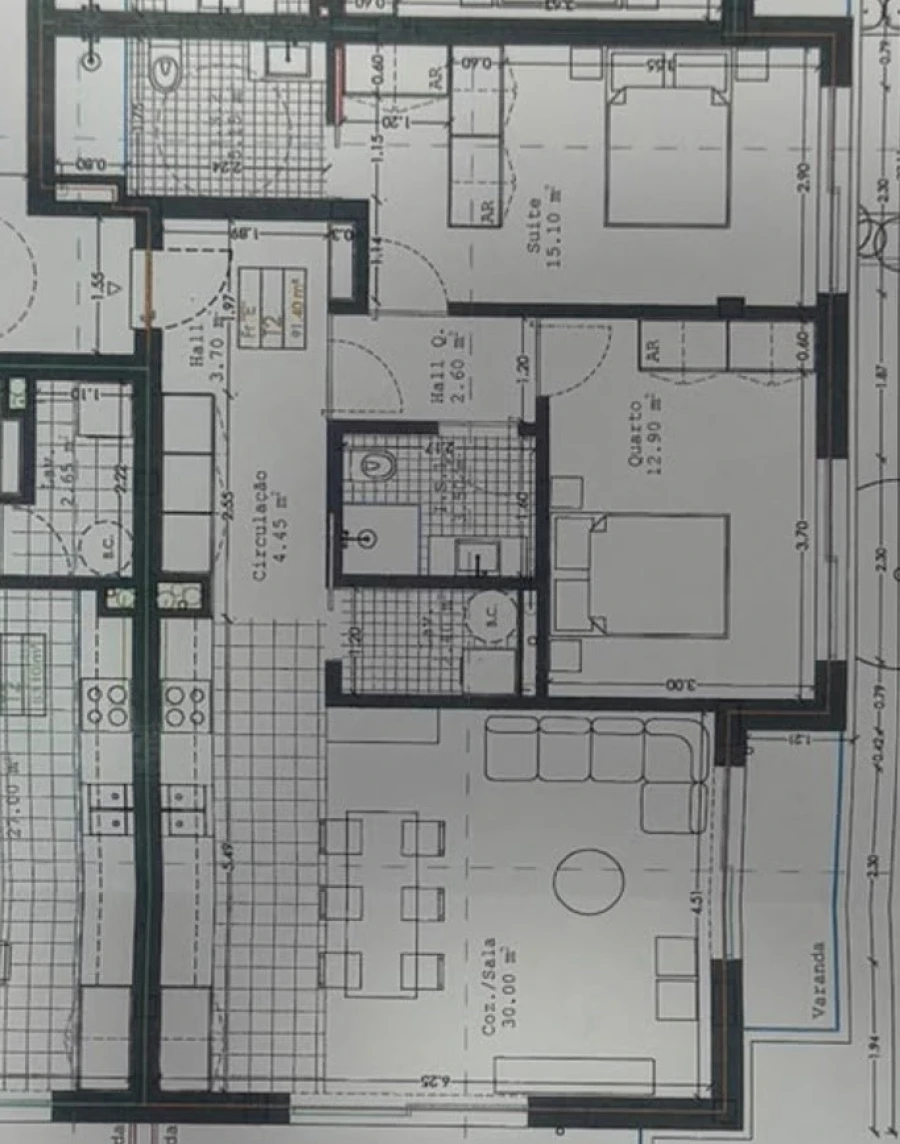 Apartamento T2 para Venda em Nogueira da Regedoura Planta 1