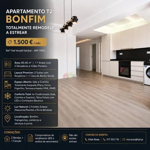 Apartamento T2 para Arrendamento em União das Freguesias de Setúbal Foto 36