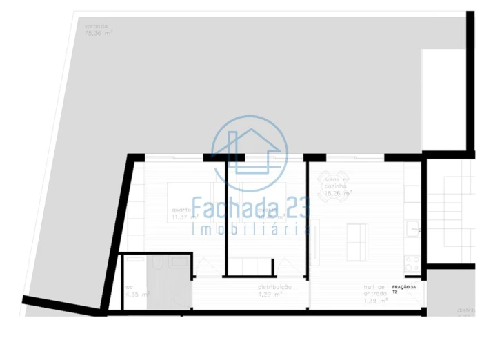 Apartamento T2 para Venda em Vila Nova de Cerveira e Lovelhe Planta 1
