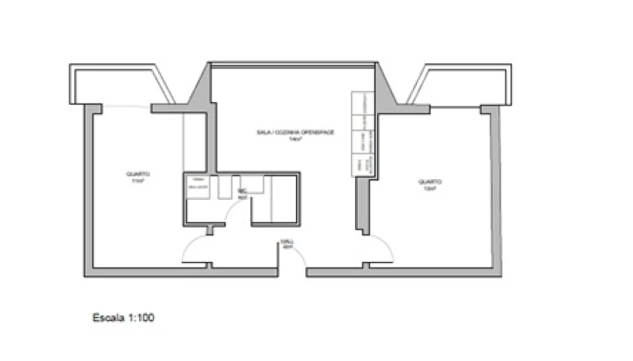 Apartamento T2 para Venda em Águas Livres Planta 1