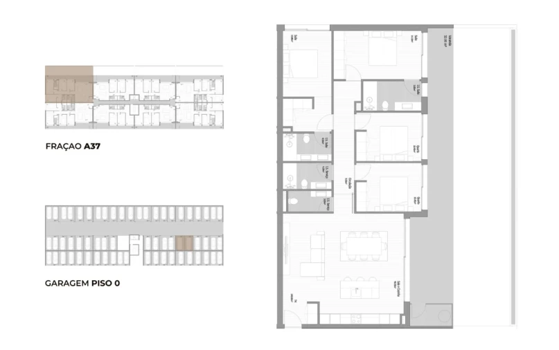 Apartamento T4 para Venda em Fânzeres e São Pedro da Cova Planta 1