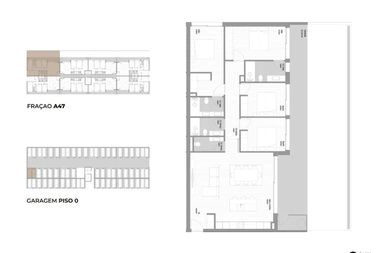 Apartamento T4 para Venda em Fânzeres e São Pedro da Cova Planta 1