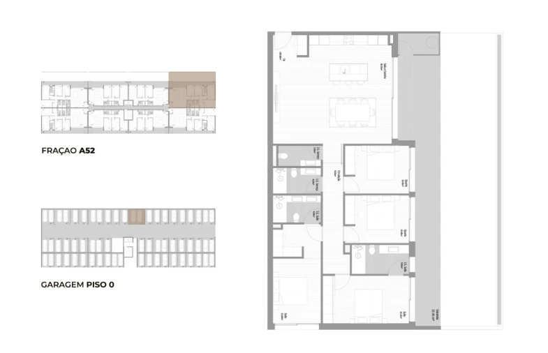 Apartamento T4 para Venda em Fânzeres e São Pedro da Cova Planta 1