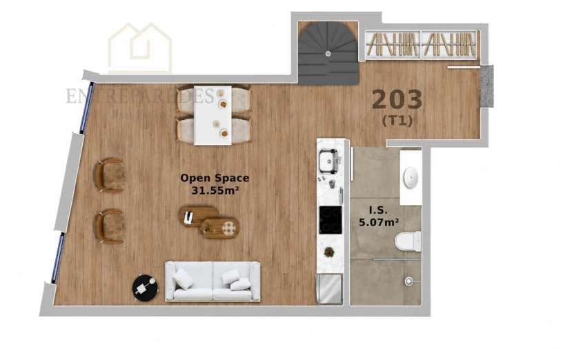 Apartamento T1 para ced. p. contratual em Santa Marinha e São Pedro da Afurada Foto 5