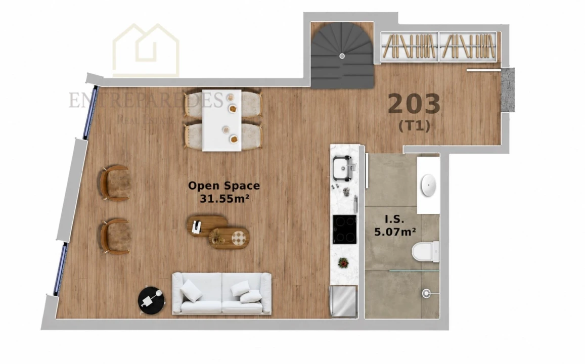 Apartamento T1 para Venda em Santa Marinha e São Pedro da Afurada Foto 6